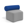 Sofa de oficina Oasis módulo concavo - Gris/Azul