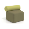 Sofa de oficina Oasis módulo concavo - VERDE