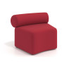 Sofa de oficina Oasis módulo concavo - ROJO