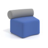 Sofa de oficina Oasis módulo concavo - Azul/Gris
