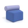 Sofa de oficina Oasis módulo concavo - Azul/Lavanda