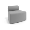 Sofa de oficina Oasis módulo convexo - Gris