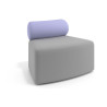 Sofa de oficina Oasis módulo convexo - Gris/Lavanda