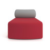 sofa para oficina rojo gris 3