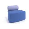 Sofa de oficina Oasis módulo convexo - Azul/Lavanda