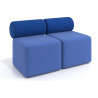 Sofa de oficina Oasis módulo recto doble 120cm - AZUL