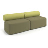 Sofa de oficina Oasis módulo recto doble 200cm - VERDE