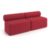 Sofa de oficina Oasis módulo recto doble 200cm - ROJO