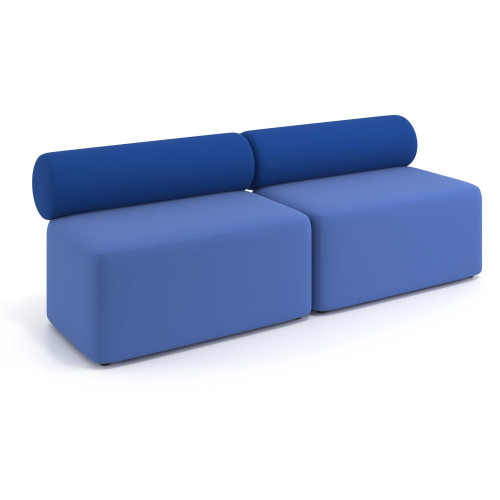 Sofa de oficina Oasis módulo recto doble 200cm - AZUL