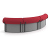 sofa para oficina gris rojo 4
