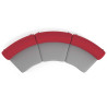 sofa para oficina gris rojo 5