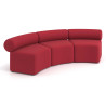 Sofa de oficina Oasis módulo concavo triple - ROJO