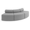 Sofa de oficina Oasis módulo convexo triple - Gris