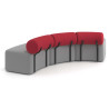 sofa para oficina gris rojo 4