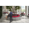 sofa para oficina gris rojo 2