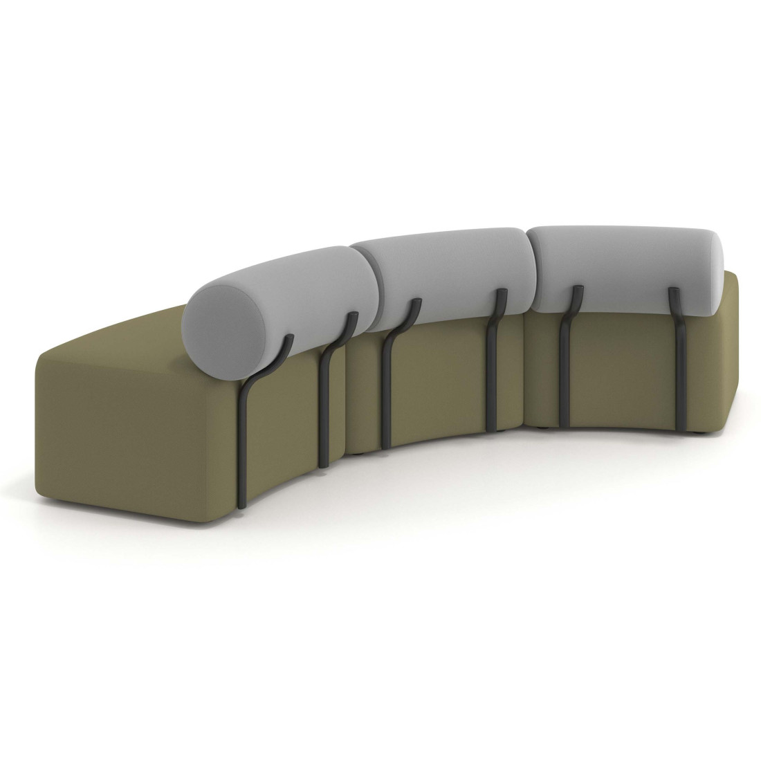 sofa para oficina verde gris 4
