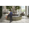 sofa para oficina verde gris 2