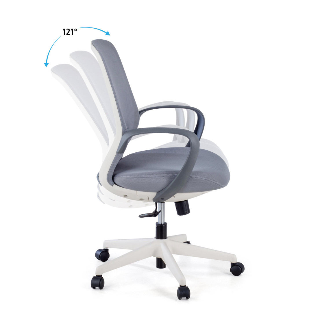 silla giratoria gris shell malla 4