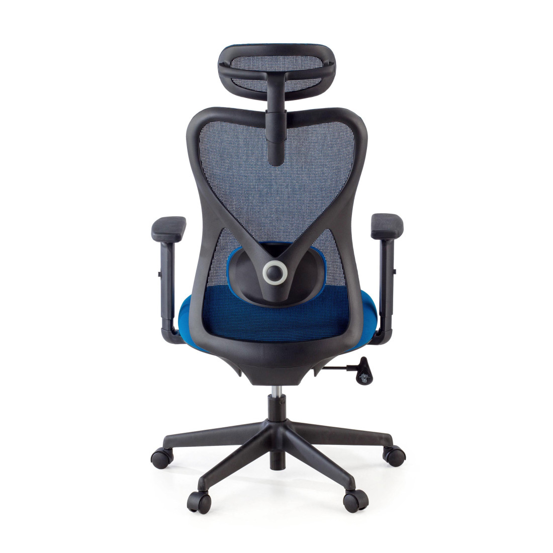 silla ergonomica azul prime estructura negra malla 7