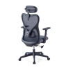 silla ergonomica gris prime estructura negra malla 7