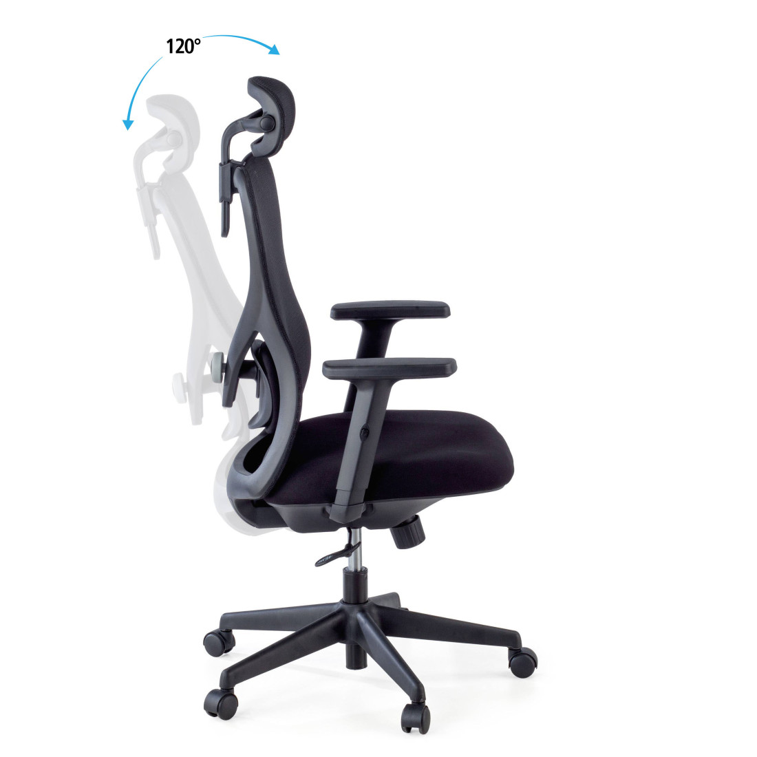 silla ergonomica negro prime estructura negra malla 4
