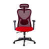 silla ergonomica rojo prime estructura negra malla 3