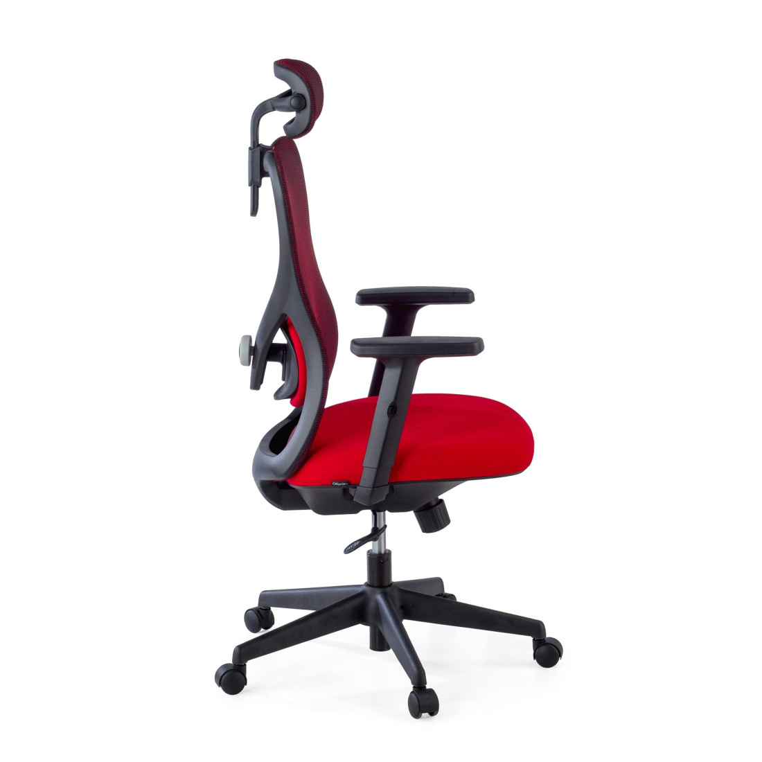 silla ergonomica rojo prime estructura negra malla 11