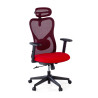 Silla de Oficina Ergonómica Prime black, brazos regulables - ROJO