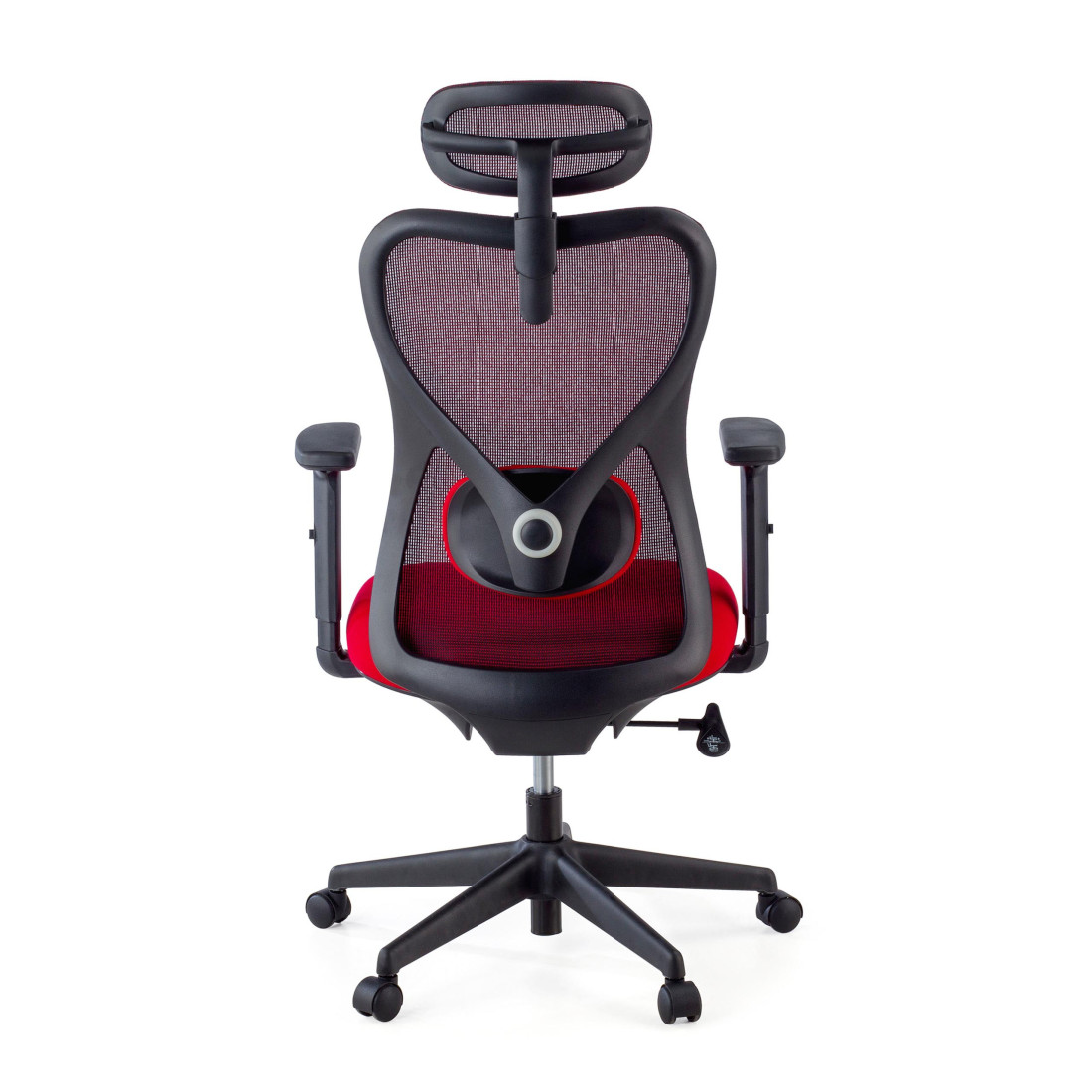 silla ergonomica rojo prime estructura negra malla 7