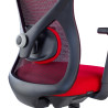 silla ergonomica rojo prime estructura negra malla 6