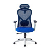 silla ergonomica azul prime estructura blanca malla 3