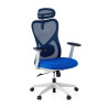 Silla de Oficina Ergonómica Prime white, brazos regulables - AZUL