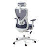 silla ergonomica gris prime estructura blanca malla 7