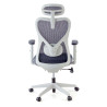 silla ergonomica gris prime estructura blanca malla 6