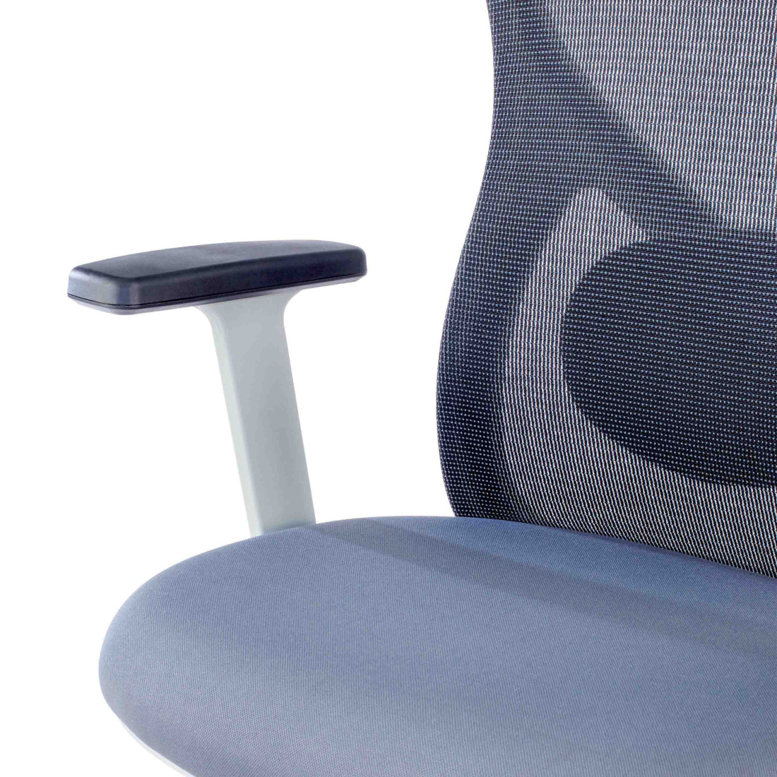 silla ergonomica gris prime estructura blanca malla 9