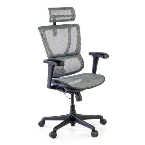 Silla de oficina Ergonomica IOO, soporte lumbar - Gris