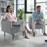 sofa para oficina gris malmo simil piel 1 plaza 2