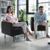 sofa para oficina negro malmo simil piel 1 plaza 2