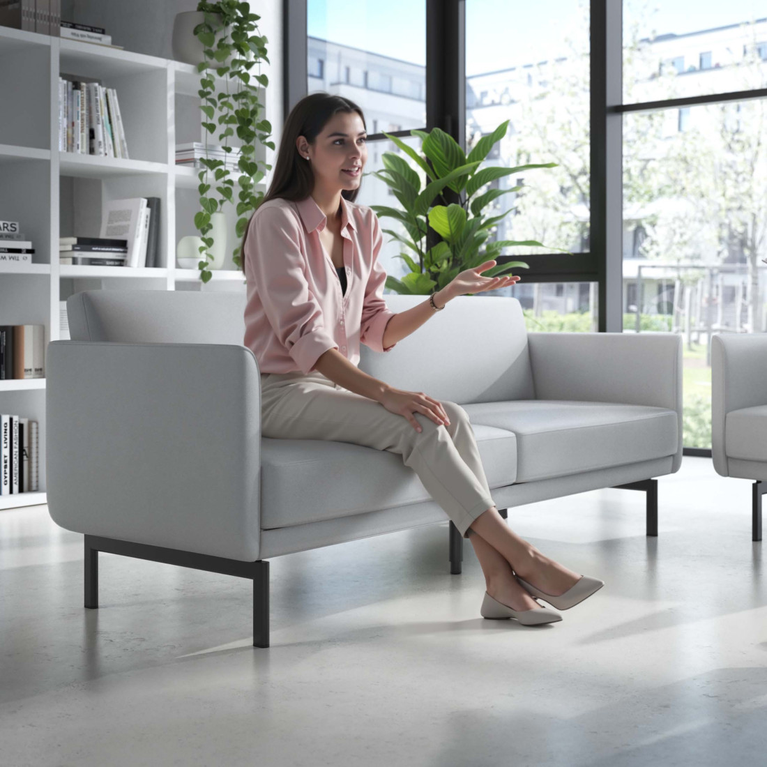 sofa para oficina gris malmo 1 plaza 2