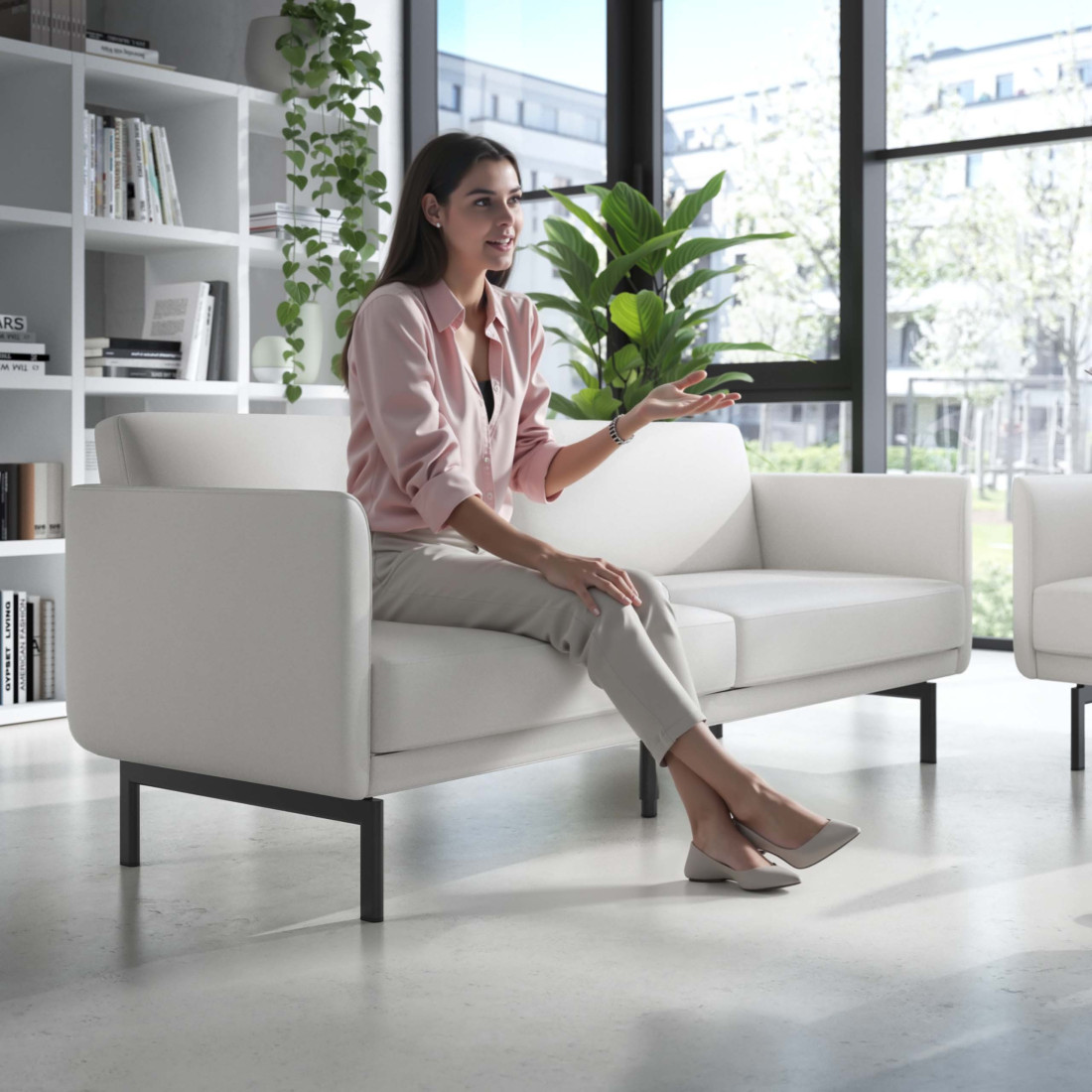 sofa para oficina blanco malmo 1 plaza 2