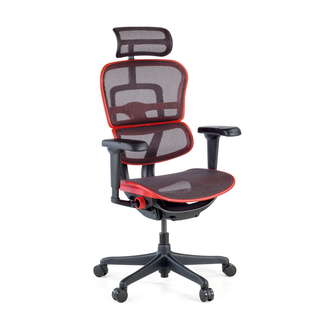 silla ergonomica rojo ergohuman black carbon gaming red 1