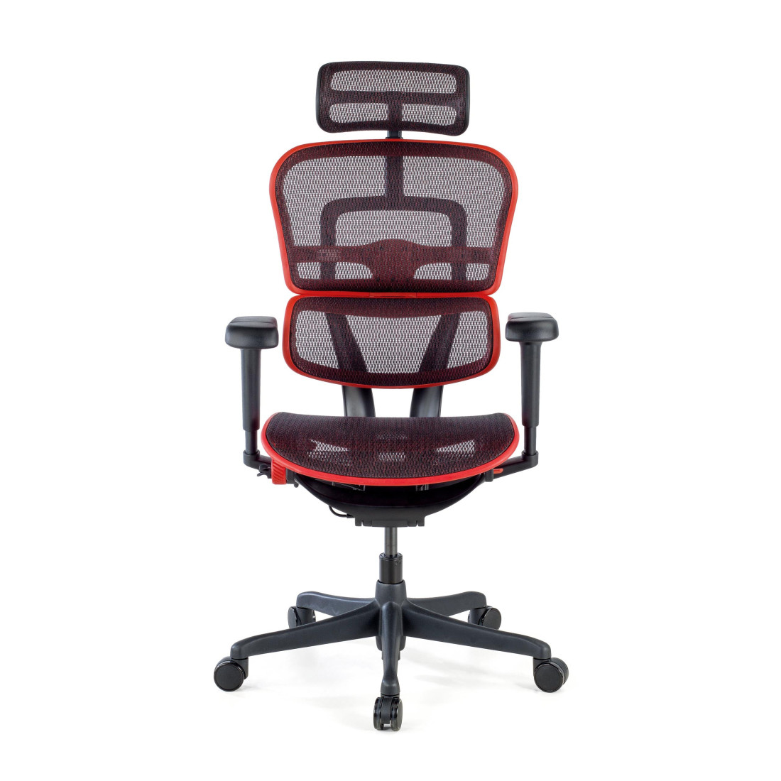 silla ergonomica rojo ergohuman black carbon gaming red 3