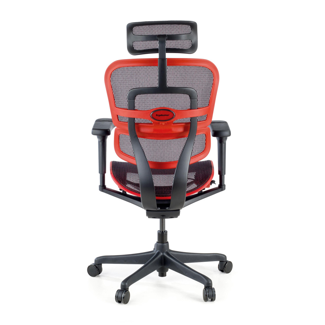 silla ergonomica rojo ergohuman black carbon gaming red 8