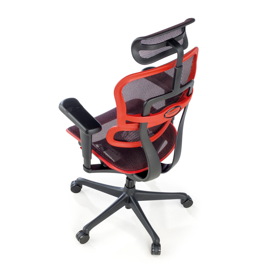 silla ergonomica rojo ergohuman black carbon gaming red 9