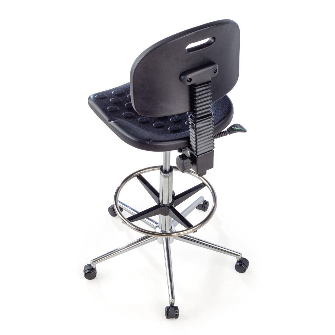taburete de trabajo y laboratorio negro work 23 plastico 8