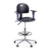 taburete de trabajo y laboratorio negro work 23 plastico 1