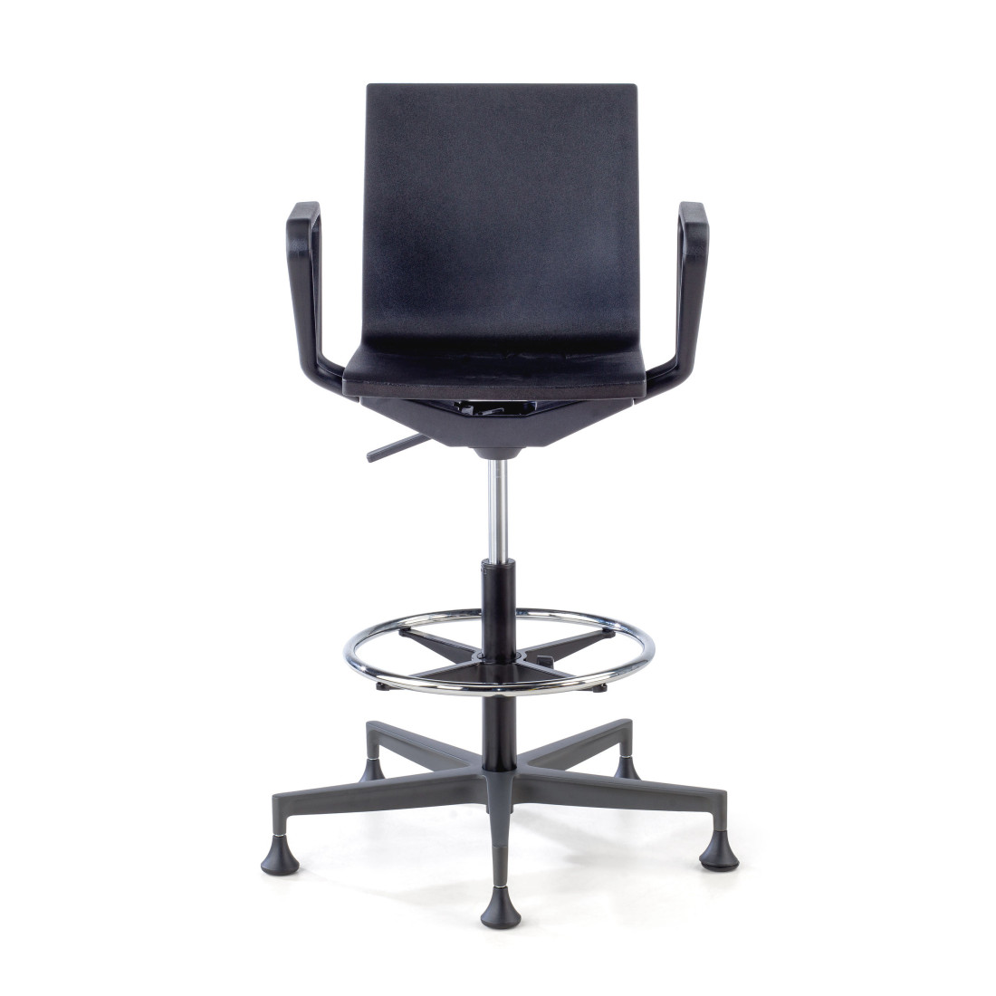 taburete de trabajo y laboratorio negro orbit plastico 3