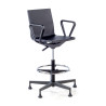 taburete de trabajo y laboratorio negro orbit plastico 1