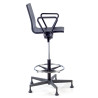 taburete de trabajo y laboratorio negro orbit plastico 5