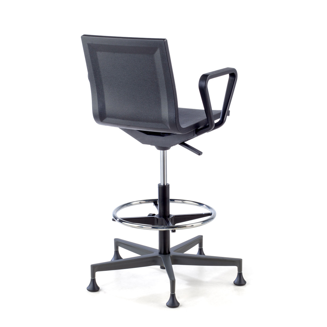 taburete de trabajo y laboratorio negro orbit plastico 6